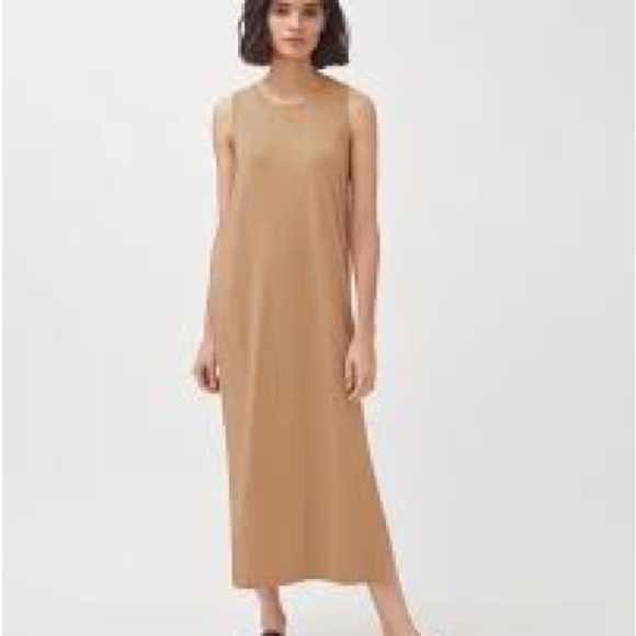 Cuyana Dresses & Skirts - Cuyana Drape Back Dress in Camel